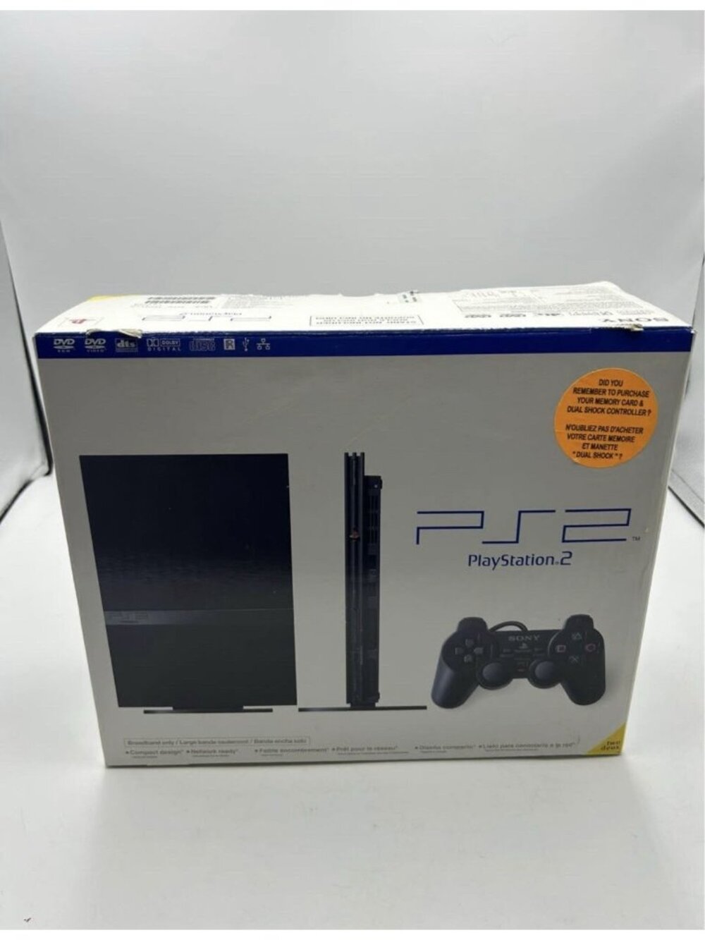 Sony Playstation 2 PS2 Slim Black Console Bundle Complete in Box CIB SCPH-75001